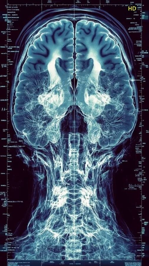 Detailed brain and skull scan